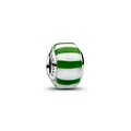 Pandora PANDORA 735071C02 Platinum-plated charm with green and white Murano glass