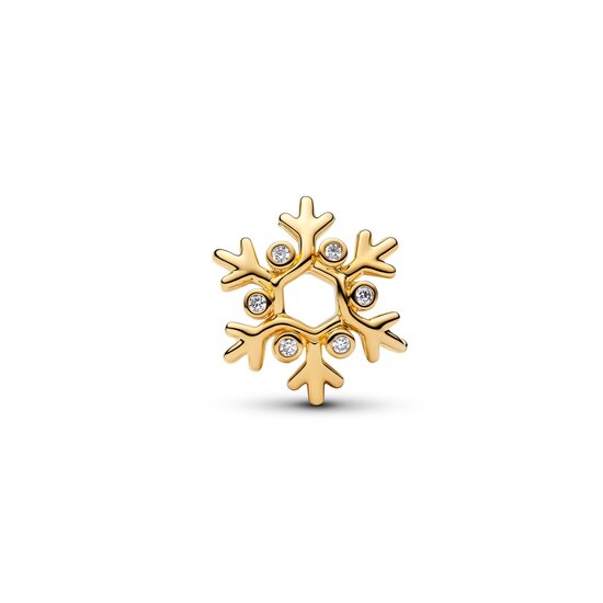 Pandora PANDORA SHINE 764249C01 Snowflake 14k gold-plated charm with zirconia