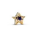 Pandora PANDORA SHINE 765034C01 Openwork star 14k gold-plated charm with blue enamel