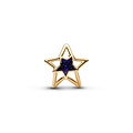 Pandora PANDORA SHINE 765034C01 Openwork star 14k gold-plated charm with blue enamel