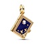 Pandora PANDORA SHINE 765049C01 Engravable book 14k gold-plated dangle with zirconia, glass and blue enamel