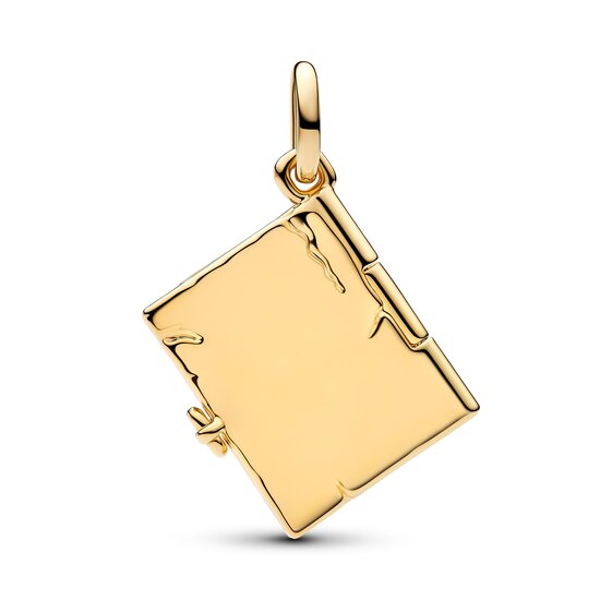 Pandora PANDORA SHINE 765049C01 Engravable book 14k gold-plated dangle with zirconia, glass and blue enamel