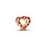 Pandora PANDORA SHINE 765063C01 Candy cane heart 14k gold-plated charm with red enamel