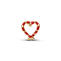 Pandora PANDORA SHINE 765063C01 Candy cane heart 14k gold-plated charm with red enamel