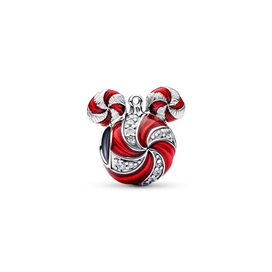 Pandora PANDORA DISNEY 794948C01 Mickey ornament sterling silver charm with zirconia and red enamel