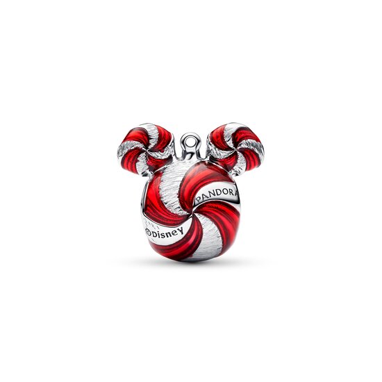 Pandora PANDORA DISNEY 794948C01 Mickey ornament sterling silver charm with zirconia and red enamel