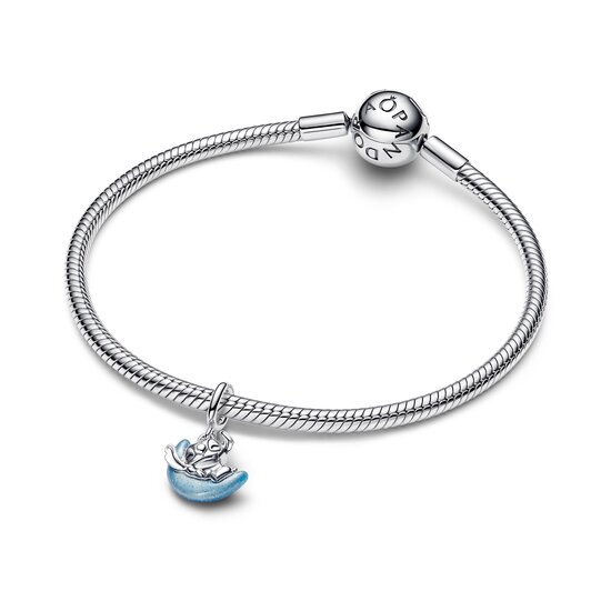 Pandora PANDORA DISNEY 795022C01 Stitch and moon sterling silver dangle with glow in the dark enamel
