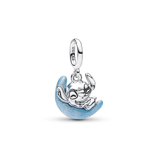 Pandora PANDORA DISNEY 795022C01 Stitch and moon sterling silver dangle with glow in the dark enamel