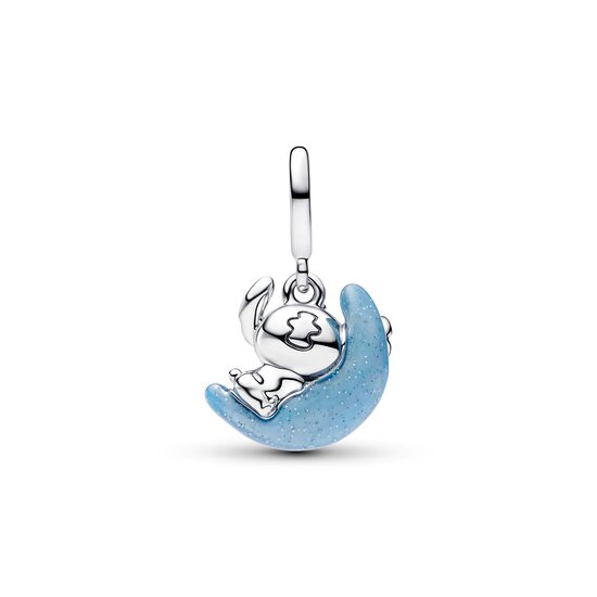Pandora PANDORA DISNEY 795022C01 Stitch and moon sterling silver dangle with glow in the dark enamel