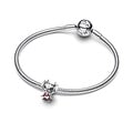 Pandora PANDORA DISNEY 795024C01 Christmas Stitch sterling silver charm with glittery brown, black, white and red enamel