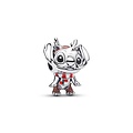 Pandora PANDORA DISNEY 795024C01 Christmas Stitch sterling silver charm with glittery brown, black, white and red enamel