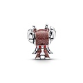Pandora PANDORA DISNEY 795024C01 Christmas Stitch sterling silver charm with glittery brown, black, white and red enamel