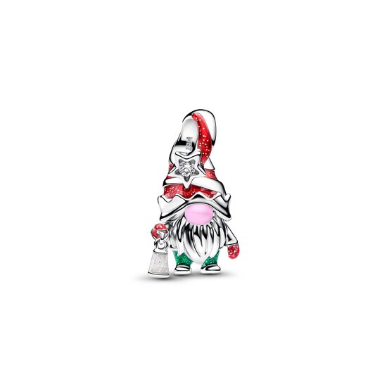 Pandora PANDORA 794969C01 Gnome sterling silver charm with zirconia, red, pink and glow in the dark enamel