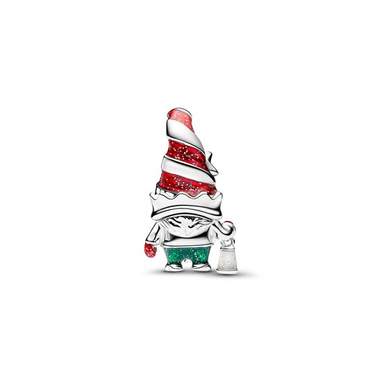 Pandora PANDORA 794969C01 Gnome sterling silver charm with zirconia, red, pink and glow in the dark enamel