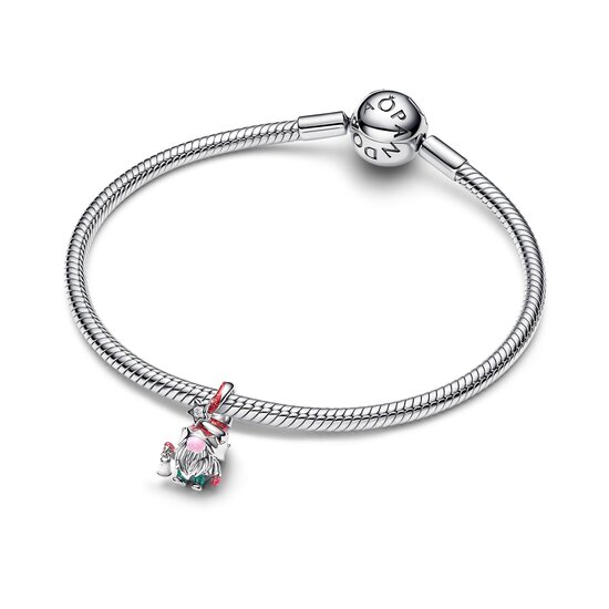 Pandora PANDORA 794969C01 Gnome sterling silver charm with zirconia, red, pink and glow in the dark enamel