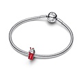 Pandora PANDORA 795062C01 Gingerbread drink sterling silver charm with bioresin man-made mother of pearl, red zirconia, green and red enamel