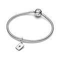 Pandora PANDORA 795065C01 Santa letter sterling silver dangle with zirconia, red and green enamel