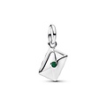 Pandora PANDORA 795065C01 Santa letter sterling silver dangle with zirconia, red and green enamel