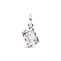 Pandora PANDORA 795065C01 Santa letter sterling silver dangle with zirconia, red and green enamel