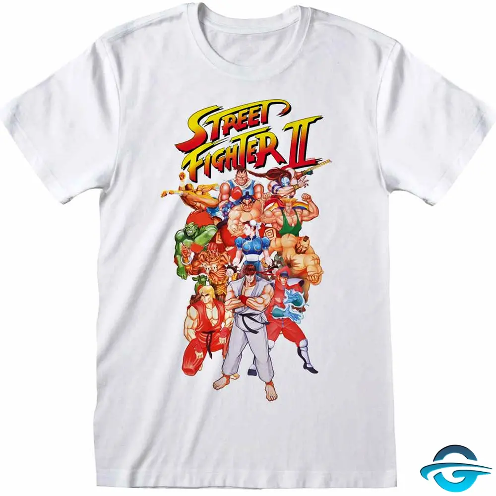 Street Fighter Street Fighter 2 - Group Shot White - T-Shirt Street Fighter Street Fighter 2 - Group Shot White - T-Shirt