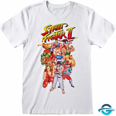 Street Fighter Street Fighter 2 - Group Shot White - T-Shirt Street Fighter Street Fighter 2 - Group Shot White - T-Shirt