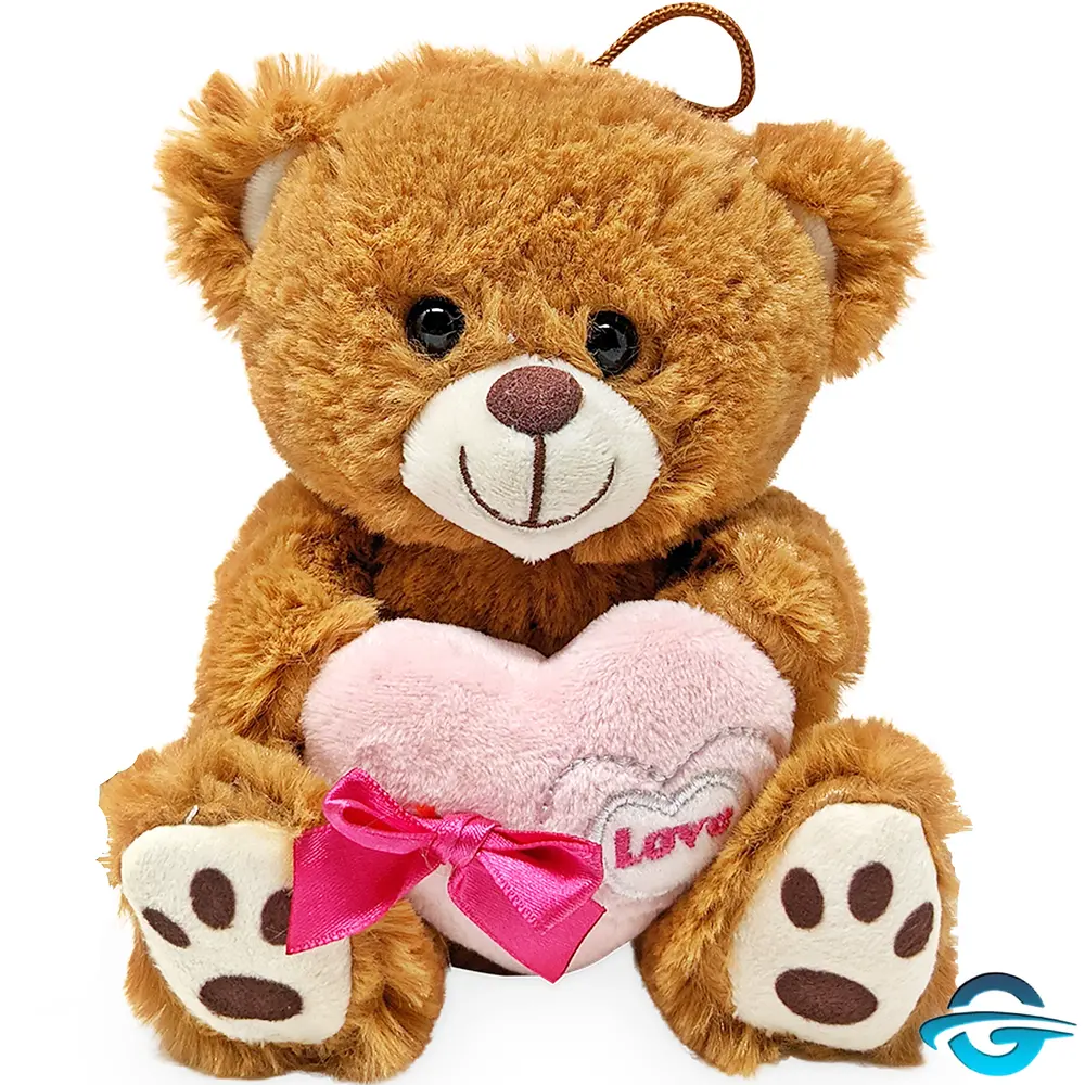 Landahl Landahl - Bär mit Herz "Love" - Braun / Pink - 15 cm - Plüschtier Landahl Landahl - Bär mit Herz "Love" - Braun / Pink - 15 cm - Plüschtier