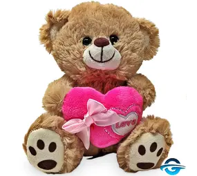 Landahl Bär mit Herz "Love" - Hellbraun / Pink - 15 cm - Plüschtier Landahl Bär mit Herz "Love" - Hellbraun / Pink - 15 cm - Plüschtier