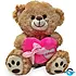 Bär mit Herz "Love" - Hellbraun / Pink - 15 cm - Plüschtier Bär mit Herz "Love" - Hellbraun / Pink - 15 cm - Plüschtier
