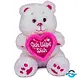 HL HL - Bär mit Herz "Ich liebe dich" - Weiß / Pink - 20 cm - Plüschtier