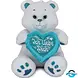 HL HL - Bär mit Herz "Ich liebe dich" - Weiß / Türkis - 20 cm - Plüschtier HL HL - Bär mit Herz "Ich liebe dich" - Weiß / Türkis - 20 cm - Plüschtier