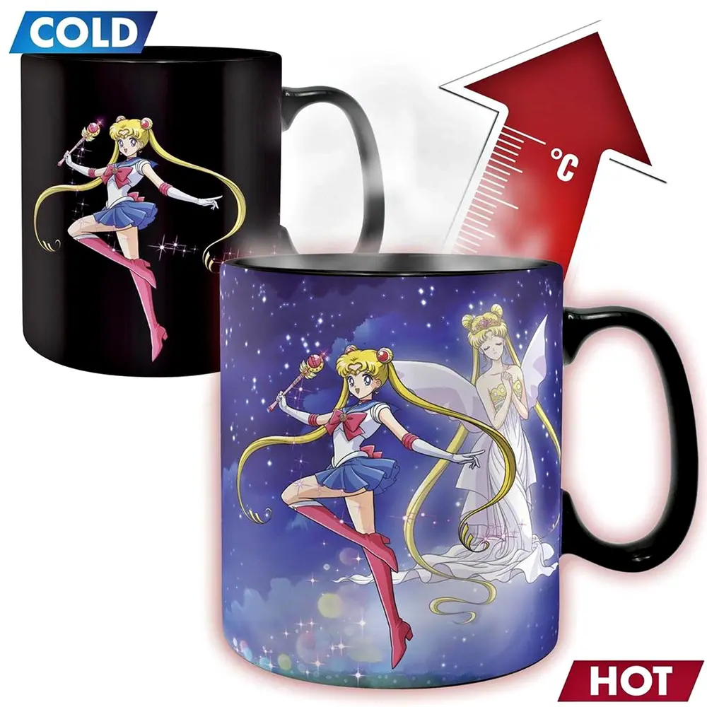 Sailor Moon Sailor Moon - King Size - Sailor & Chibi - Thermoeffekt Farbwechsel - Tasse - 460ml