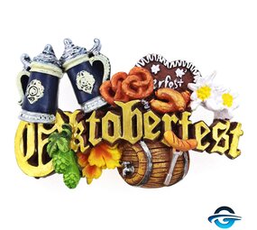Creation Gross Oktoberfest Schmankerl - Goldener Schrift - 3D Magnet - 5,5 x 8 cm