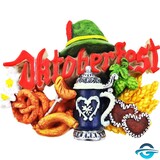 Creation Gross Oktoberfest Schmankerl mit Hut - Rote Schrift - 3D Magnet - 5,5 x 8 cm