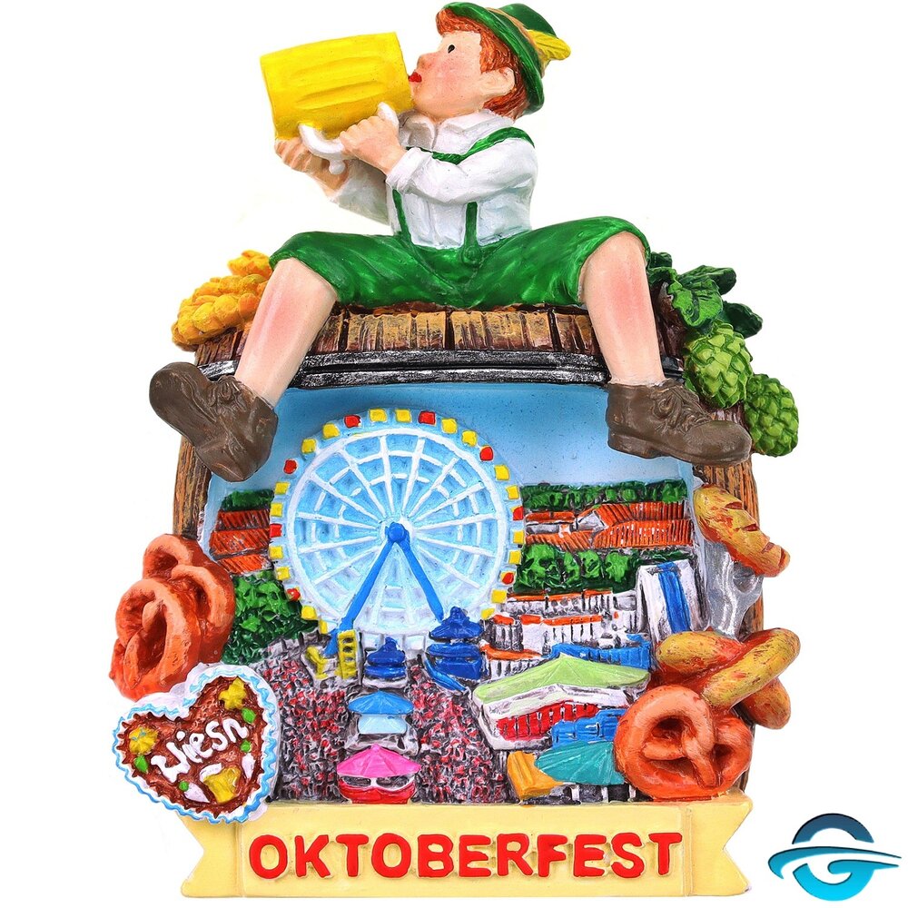 Creation Gross Creation Gross - Bayer auf Oktoberfest - Bierfass mit Wiesenblick - 3D Magnet - 7,5 cm Creation Gross Creation Gross - Bayer auf Oktoberfest - Bierfass mit Wiesenblick - 3D Magnet - 7,5 cm