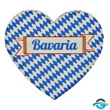 Creation Gross Bayern Herz Wappen aus Leder - Magnet - 0,5 x 5 cm