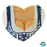 Creation Gross Herz mit Trachtendekolleté aus Poly - Blau - 3D Magnet - 2 x 6 cm