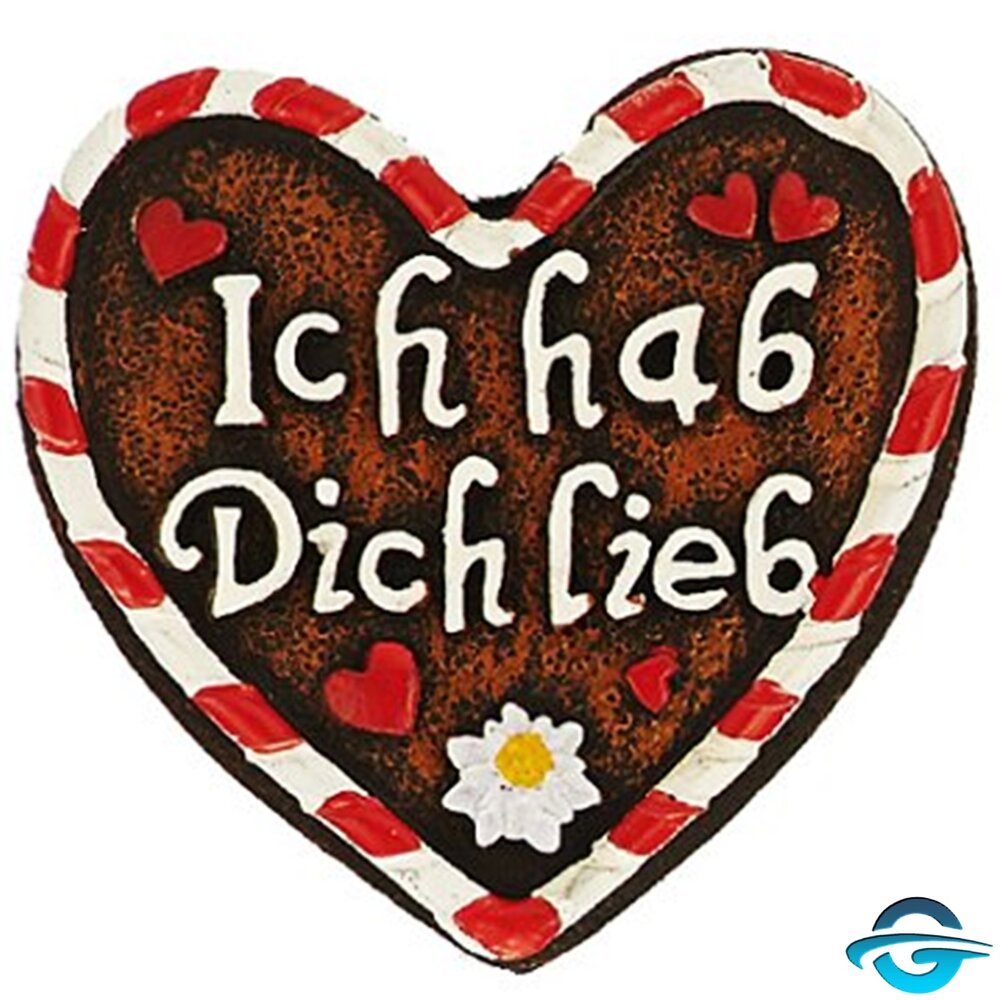 Creation Gross Creation Gross - Lebkuchen Herz - Ich hab dich lieb - 3D Magnet - 6 x 6 cm Creation Gross Creation Gross - Lebkuchen Herz - Ich hab dich lieb - 3D Magnet - 6 x 6 cm