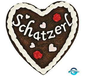 Creation Gross Lebkuchen Herz - Schatzerl - 3D Magnet - 6 x 6 cm