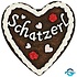 Lebkuchen Herz - Schatzerl - 3D Magnet - 6 x 6 cm Lebkuchen Herz - Schatzerl - 3D Magnet - 6 x 6 cm