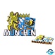 Creation Gross Creation Gross - Münchener Löwen Wappen - Epoxid Überzug - 3D Magnet - 8,5 x 6,5 cm