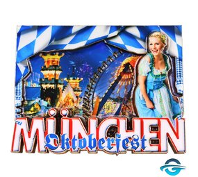 Creation Gross Münchener Oktoberfest - Epoxid Überzug - 3D Magnet - 8.5 x 6.5 cm