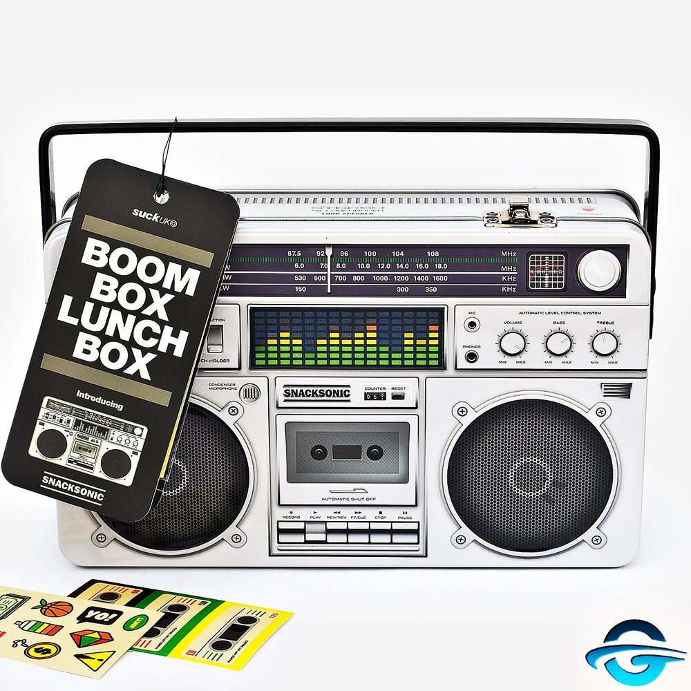 Suck UK Suck UK - Boom Box - Metall - 3D Lunchbox / Brotzeitbox Suck UK Suck UK - Boom Box - Metall - 3D Lunchbox / Brotzeitbox