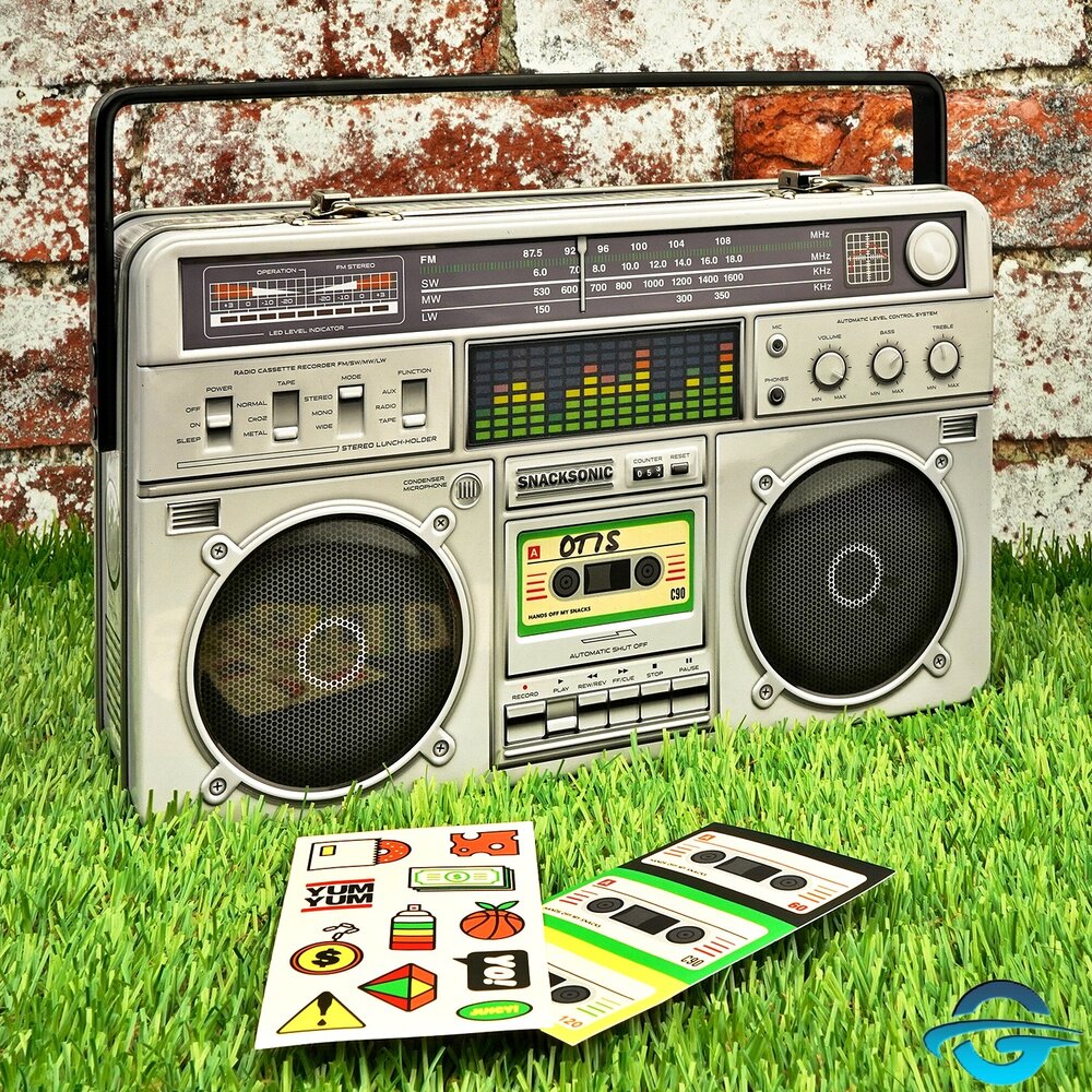 Suck UK Suck UK - Boom Box - Metall - 3D Lunchbox / Brotzeitbox Suck UK Suck UK - Boom Box - Metall - 3D Lunchbox / Brotzeitbox