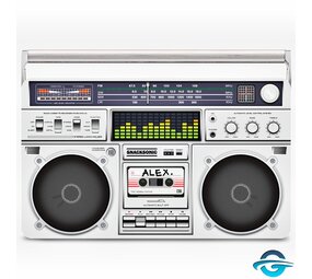 Suck UK Boom Box - Metall - 3D Lunchbox / Brotzeitbox