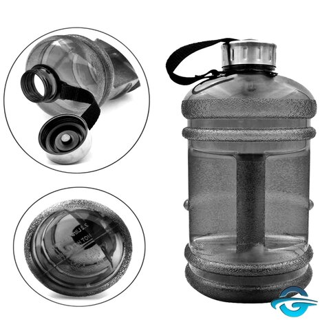MAGS Mags - Sportflasche XXL inkl. Griff - Black - 27cm - 2200ml MAGS Mags - Sportflasche XXL inkl. Griff - Black - 27cm - 2200ml