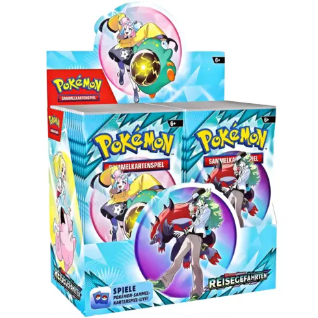 Pokémon Pokémon TCG Karmesin & Purpur – Reisegefährten Booster Sammelkarten Display (36 Booster) - Deutsche Version Pokémon Pokémon TCG Karmesin & Purpur – Reisegefährten Booster Sammelkarten Display (36 Booster) - Deutsche Version