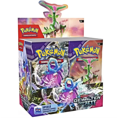 Pokémon Pokémon TCG Karmesin & Purpur – Gewalten der Zeit Booster Sammelkarten Display (36 Booster) - Deutsche Version