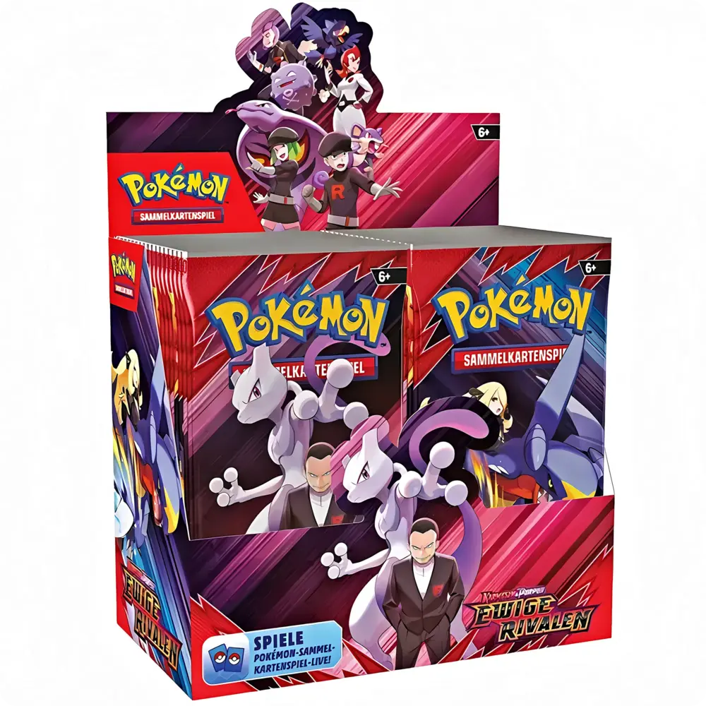 Pokémon Pokémon TCG Karmesin & Purpur – Ewige Rivalen Booster Sammelkarten Display (36 Booster) - Deutsche Version Pokémon Pokémon TCG Karmesin & Purpur – Ewige Rivalen Booster Sammelkarten Display (36 Booster) - Deutsche Version