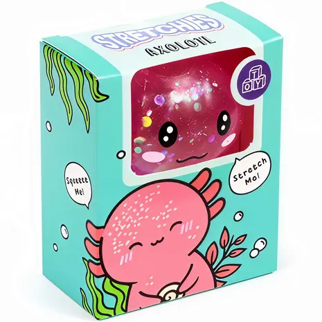 Puckator Anti-Stress Stretchies Axolotl Squishy Pink – Fidget Toy Glitzer Quetschtier & Knautschspielzeug TikTok Trend (9 cm) Puckator Anti-Stress Stretchies Axolotl Squishy Pink – Fidget Toy Glitzer Quetschtier & Knautschspielzeug TikTok Trend (9 cm)