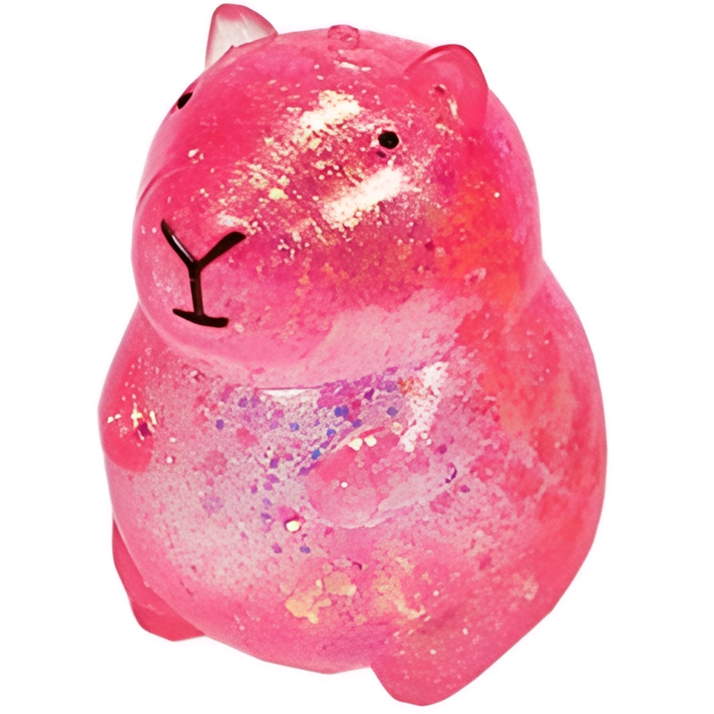 Fun Trading Anti-Stress Capybara Squishy in Rot – Dehnbares Knet- & Quetschtier Spielzeug mit Glitzer (7 cm) - TikTok Trend Fun Trading Anti-Stress Capybara Squishy in Rot – Dehnbares Knet- & Quetschtier Spielzeug mit Glitzer (7 cm) - TikTok Trend